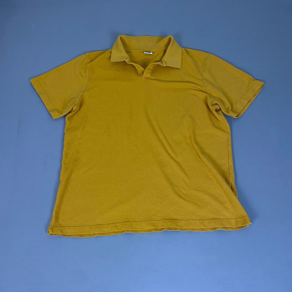 NN07 No Nationality Paul Polo Men's Size XL Mustard Yellow Short Sleeve Cotton